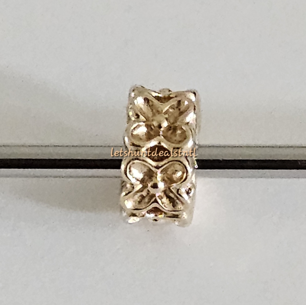 PANDORA 14K GOLD ALOHA FLOWER CHARM. 750465.